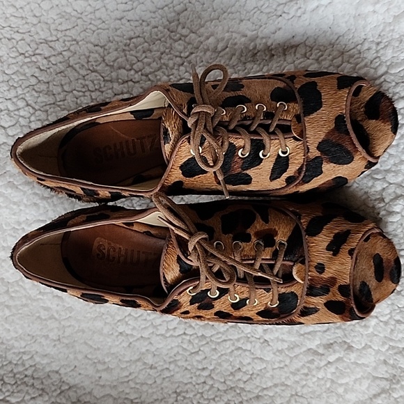 SCHUTZ leopard print calf hair pumps - Picture 2 of 8